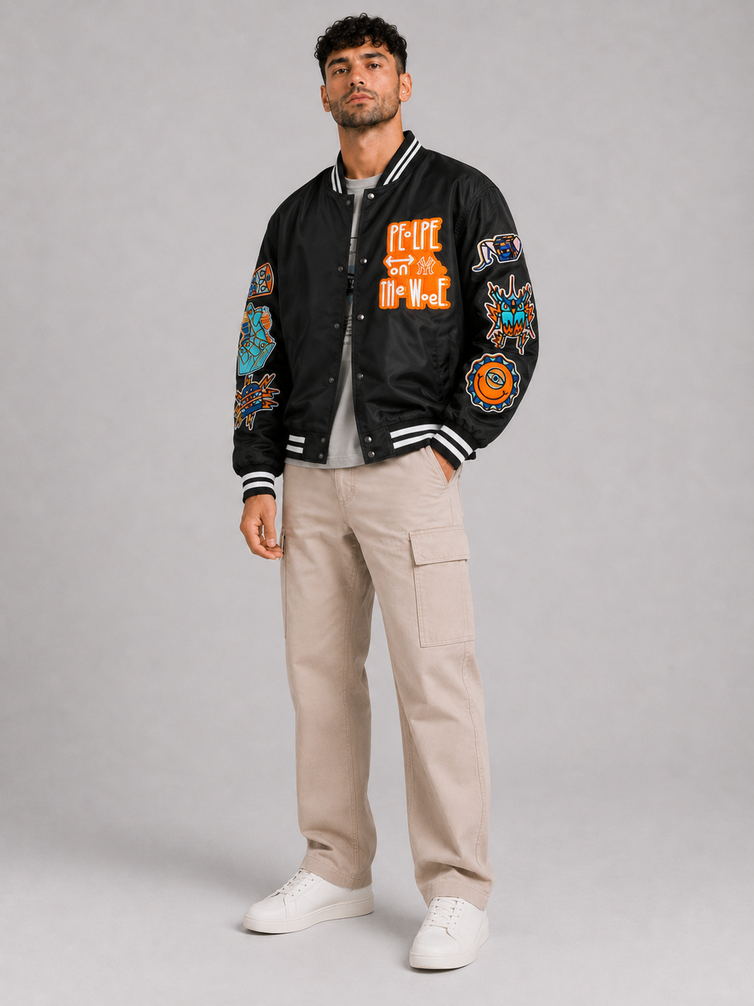 Embroidered Stand Collar Jacket