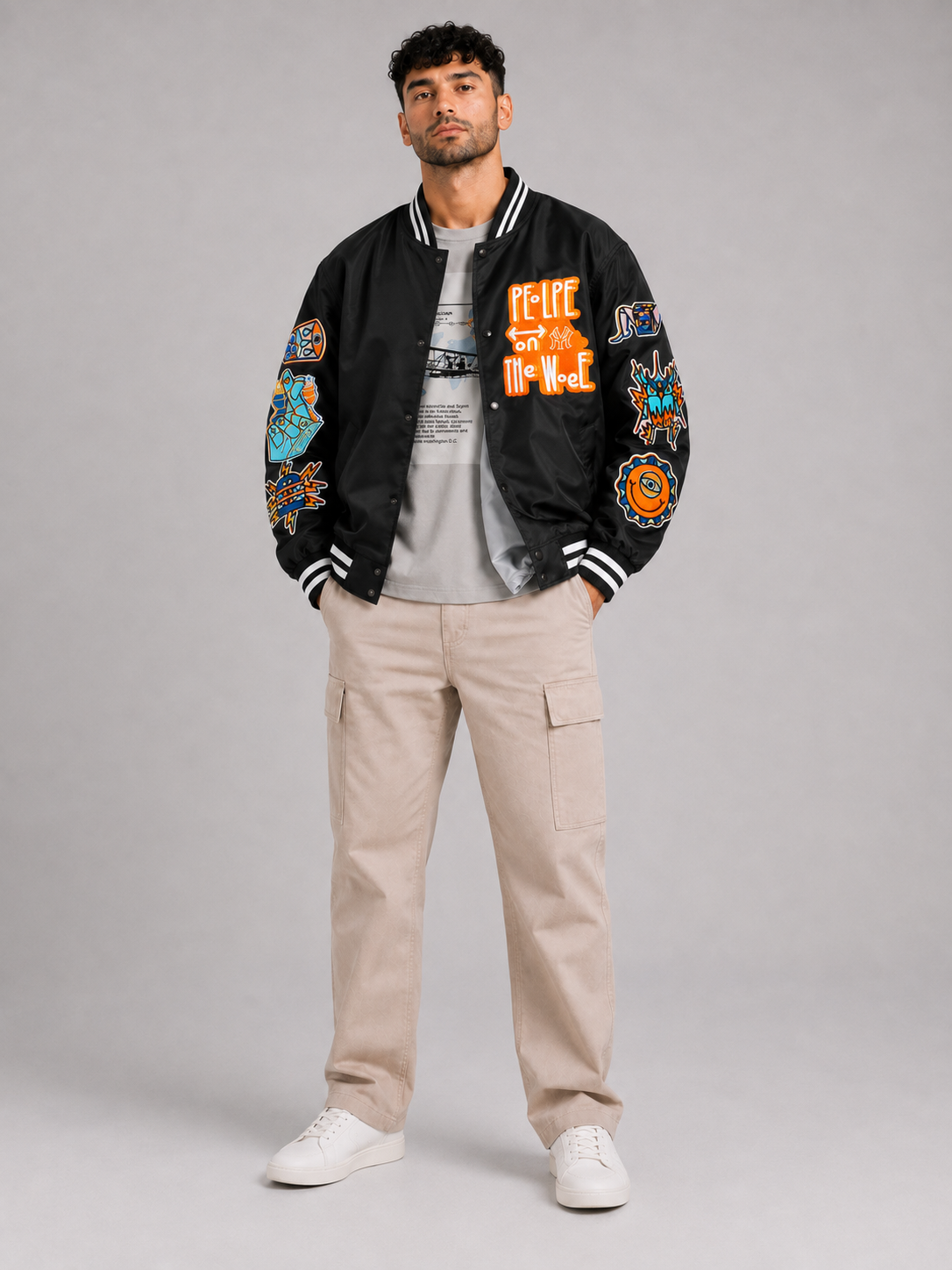 Embroidered Stand Collar Jacket