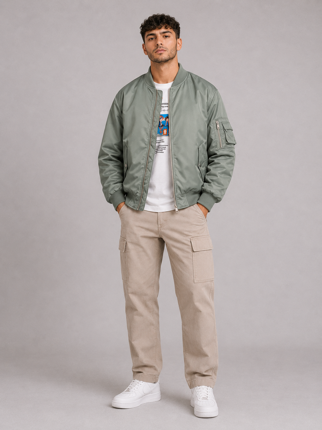Fitted Stand Collar Jacket