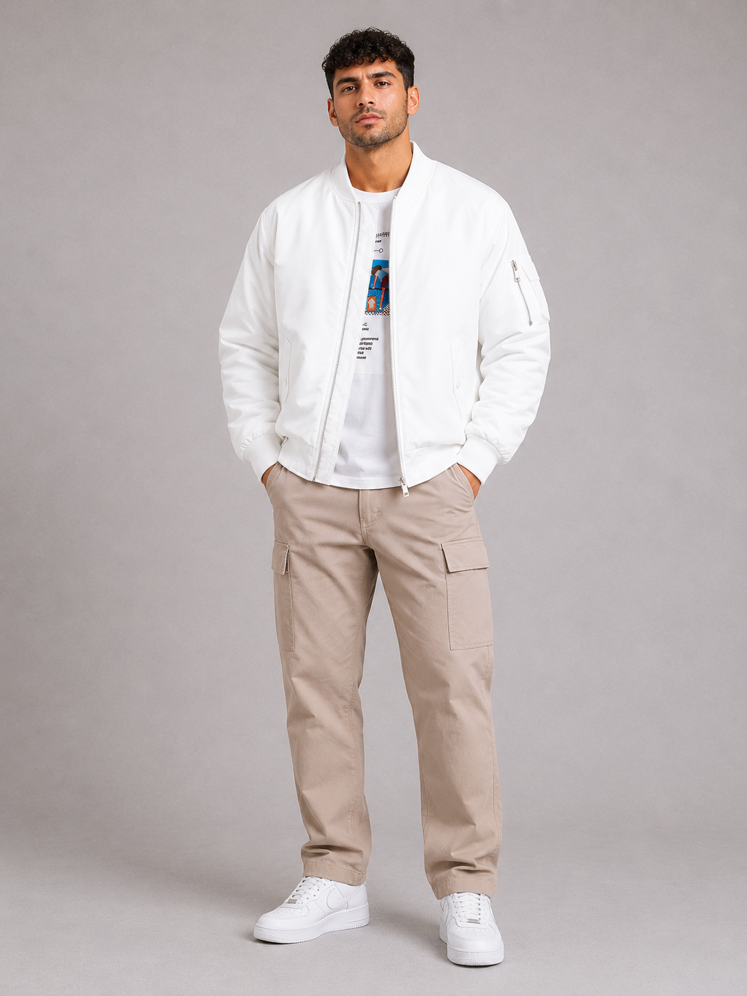 Fitted Stand Collar Jacket