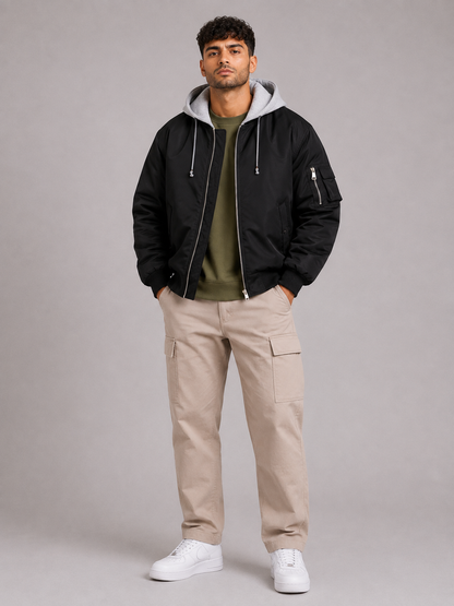 Fitted Stand Collar Jacket