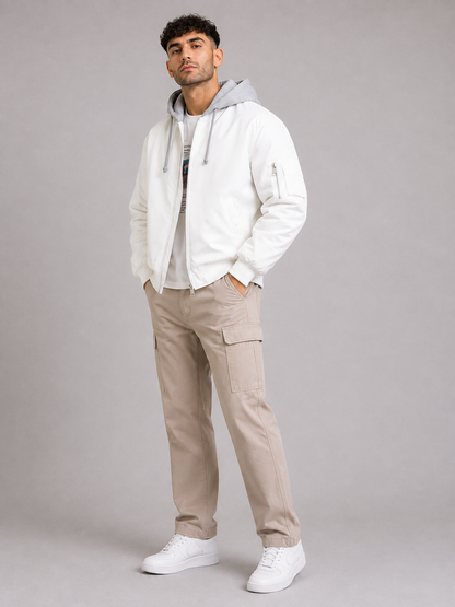 Fitted Stand Collar Jacket