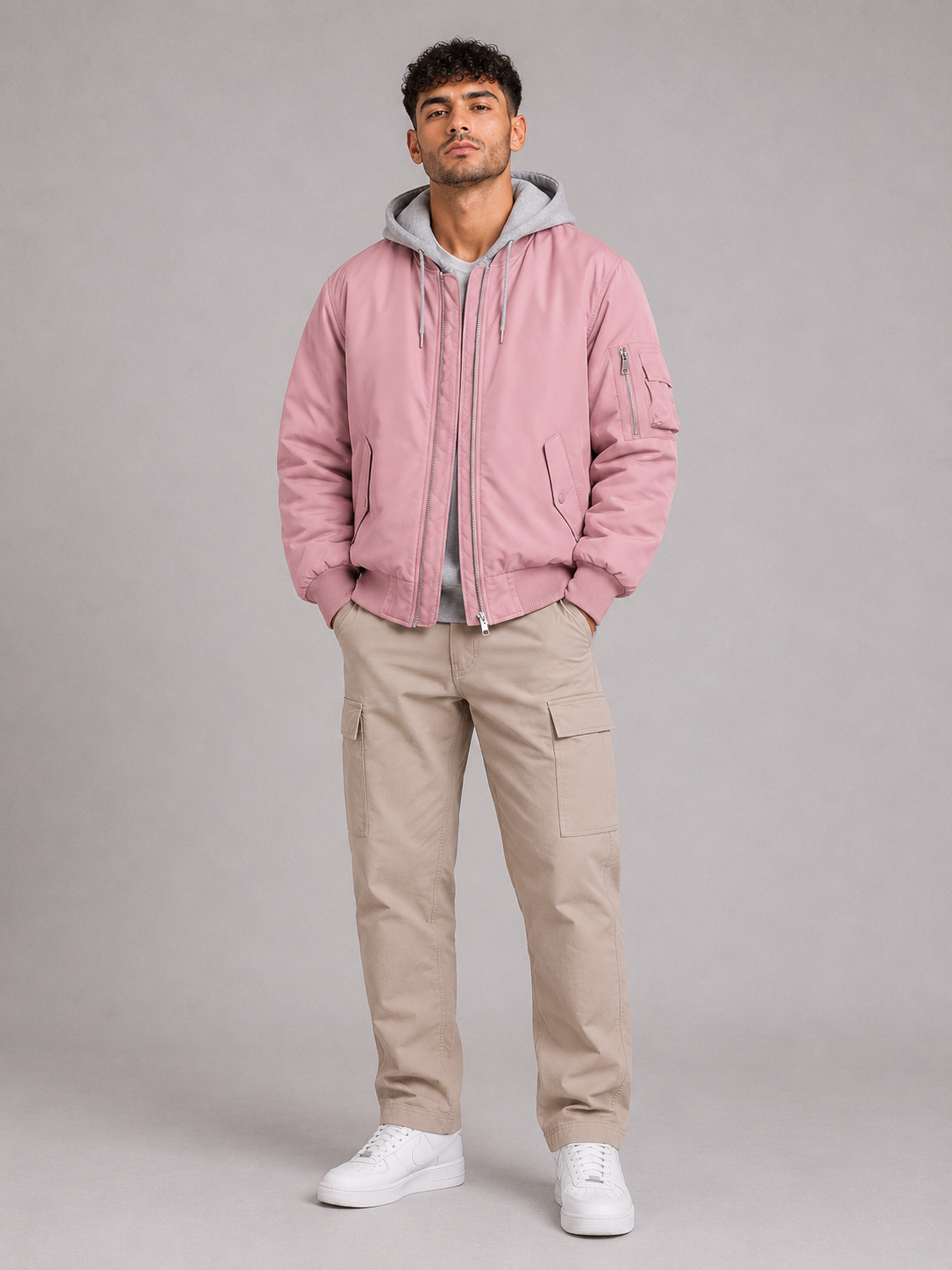 Fitted Stand Collar Jacket