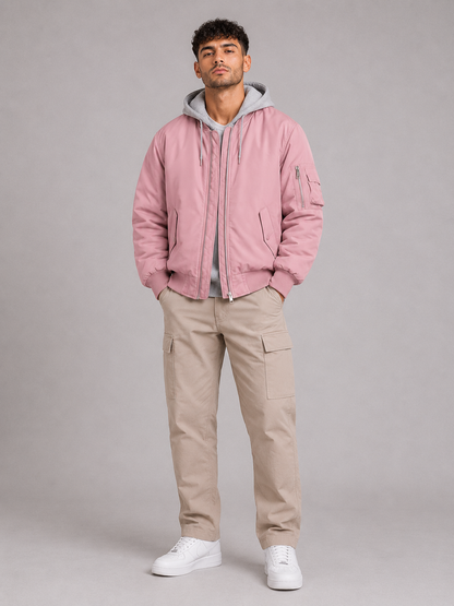 Fitted Stand Collar Jacket