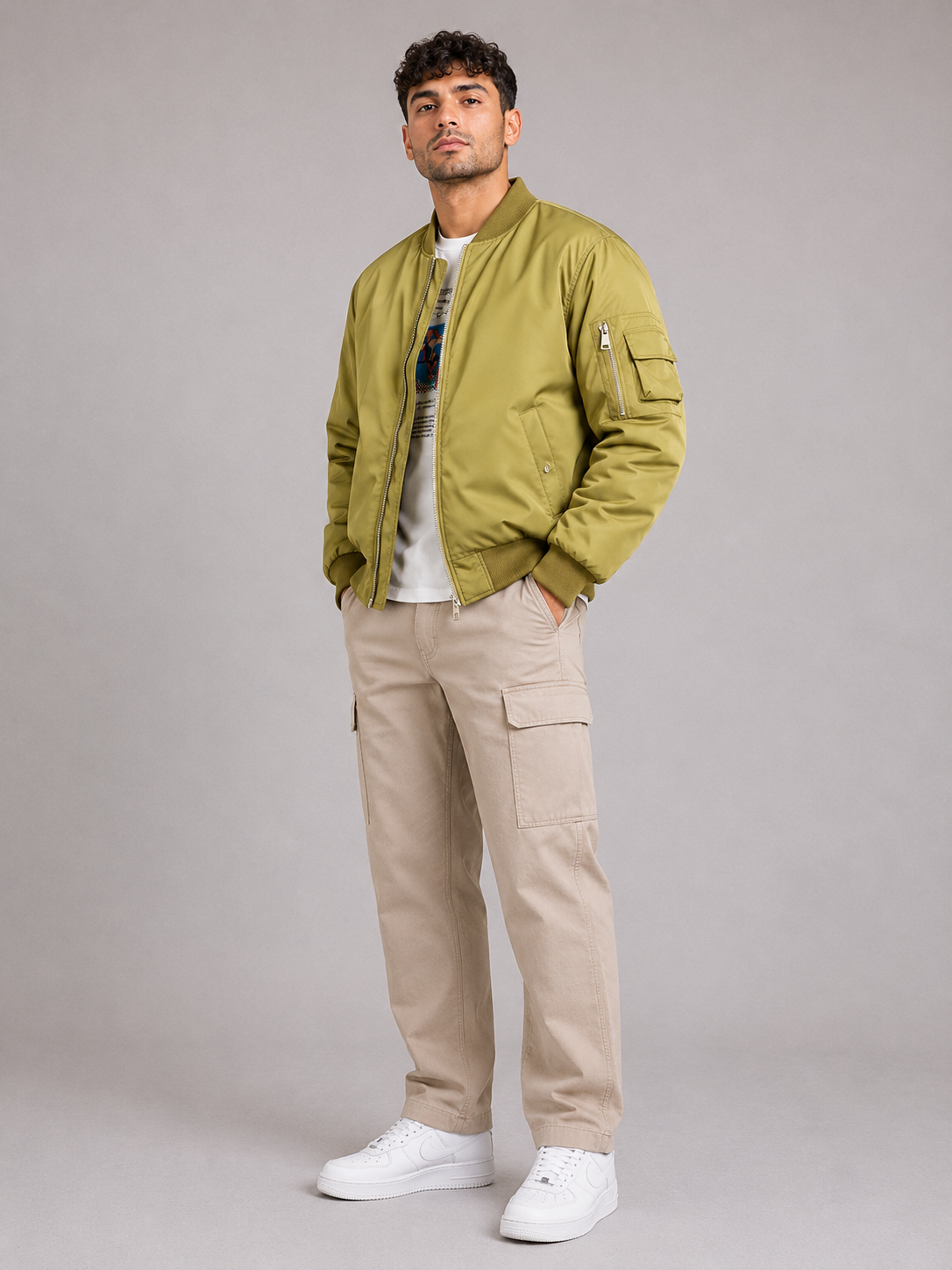 Fitted Stand Collar Jacket