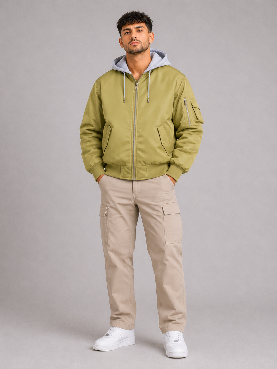 Fitted Stand Collar Jacket