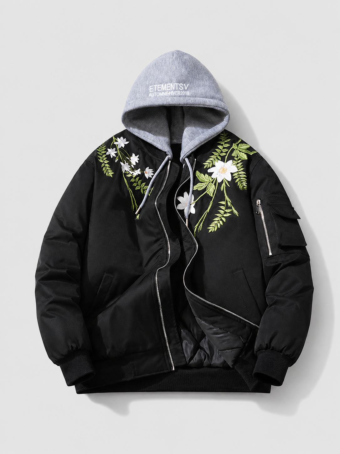 Hooded Stand Collar Winter Jacket