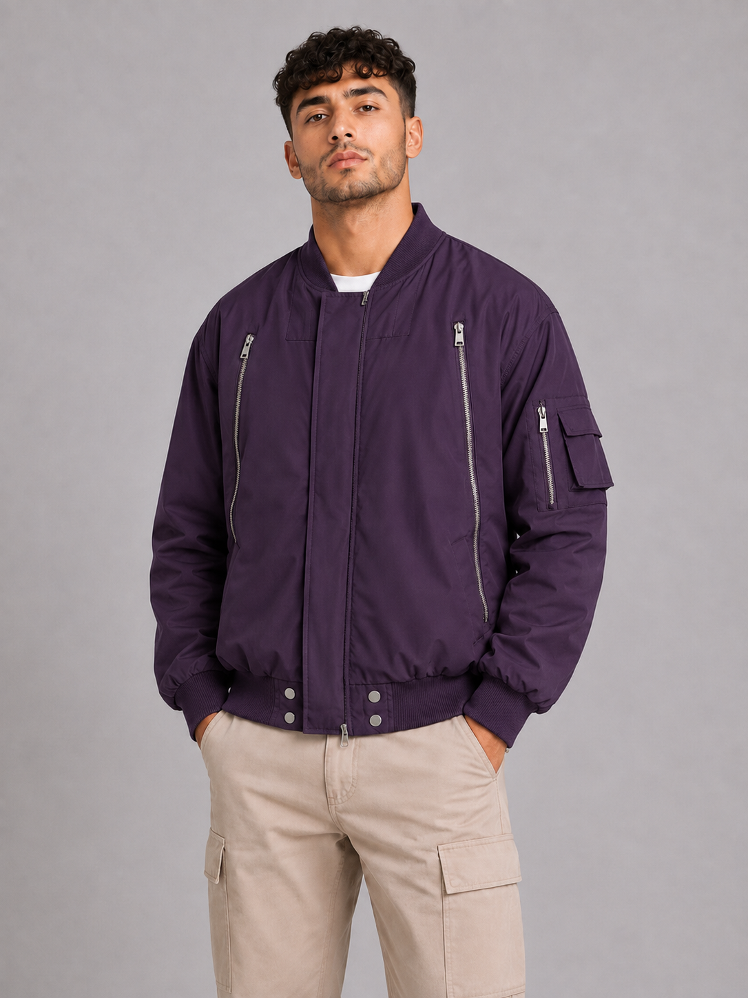 Loose Fit Lapel Jacket