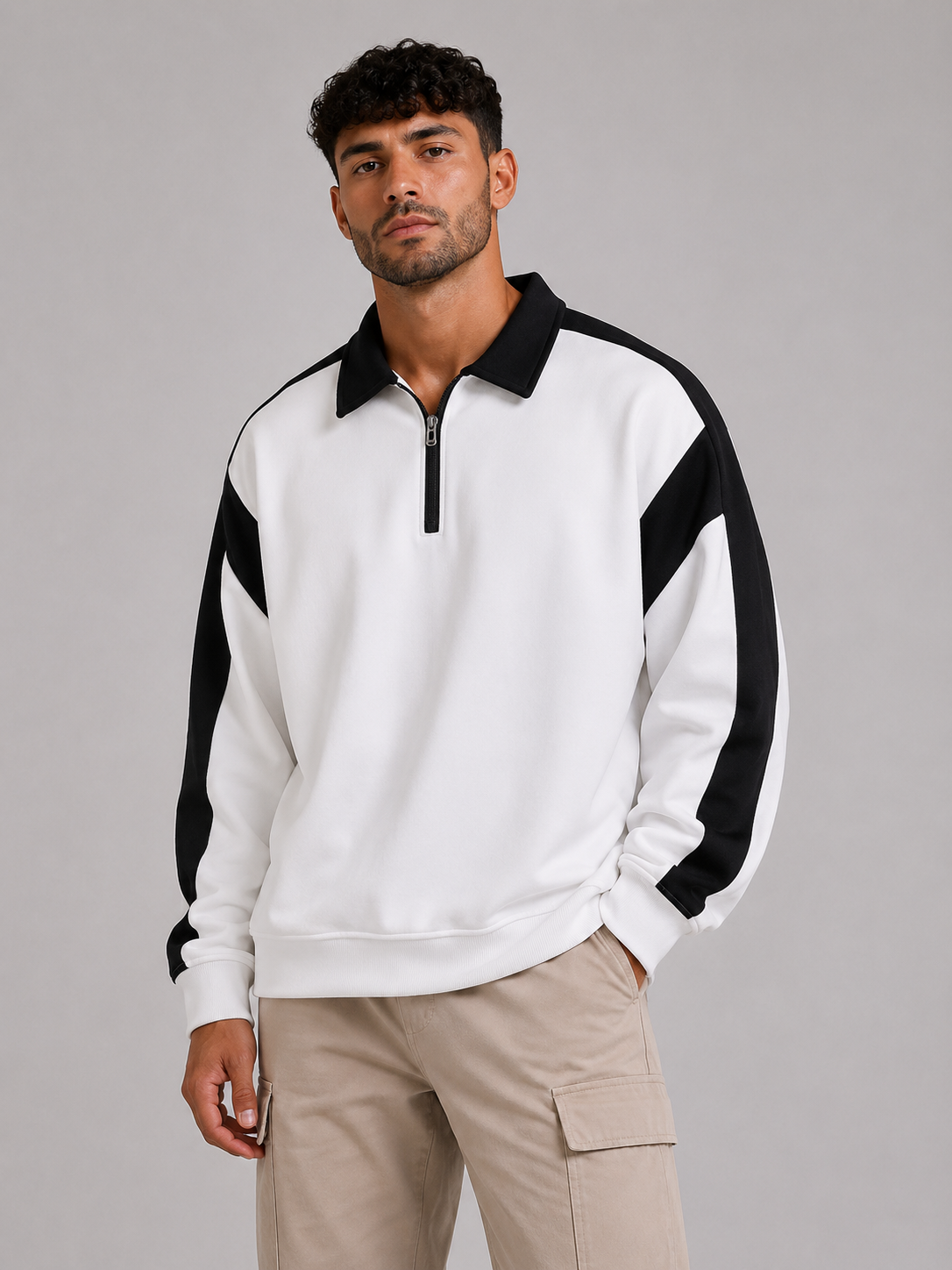 Mochuang Half-Zip Pullover Sweatshirt