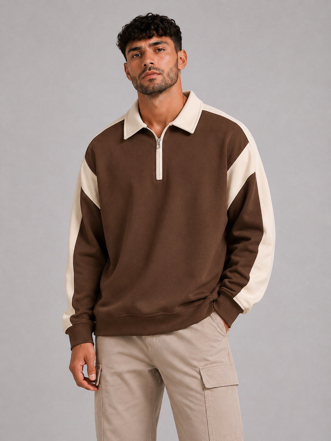 Mochuang Half-Zip Pullover Sweatshirt