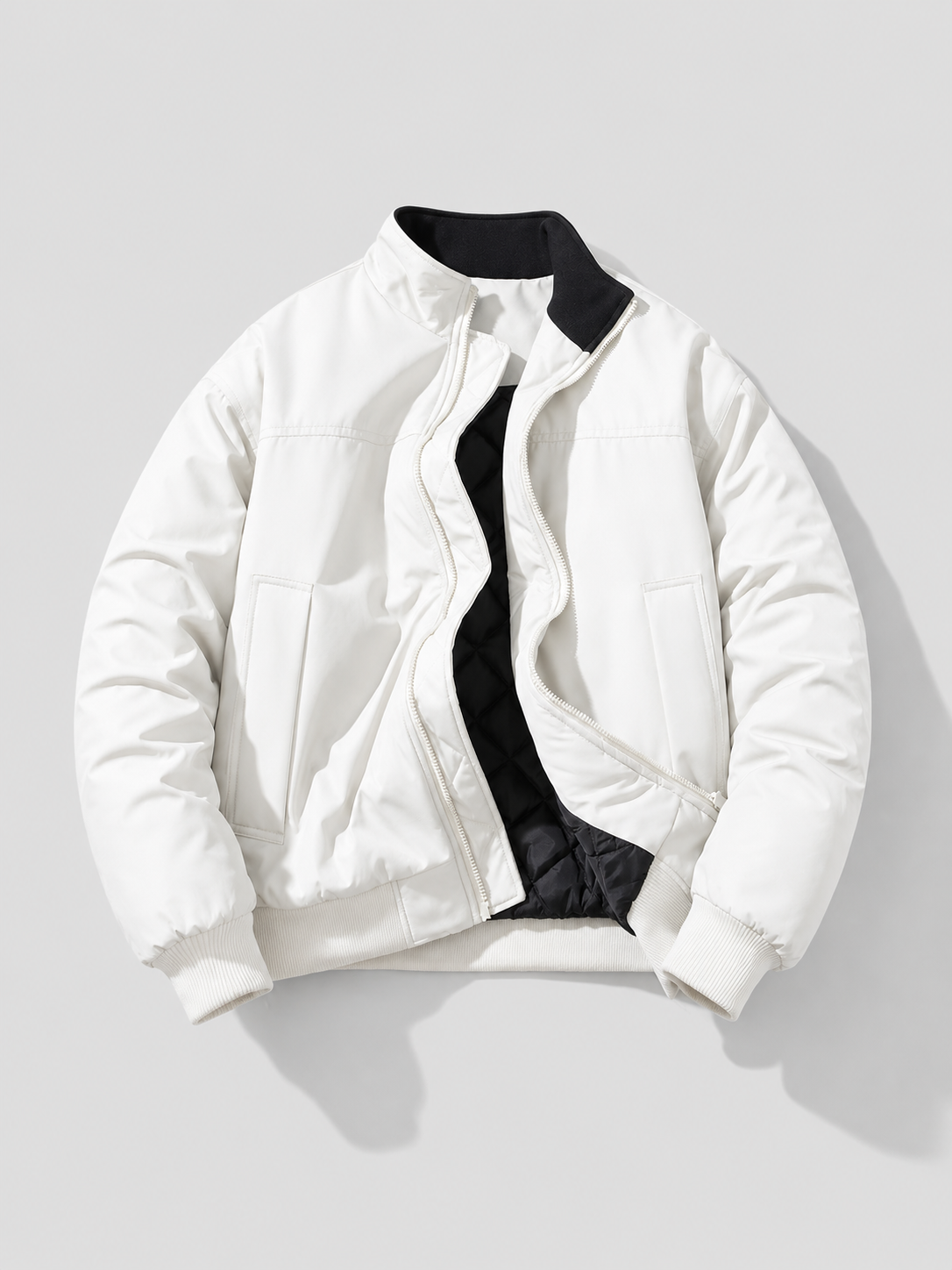 Loose Fit Stand Collar Jacket