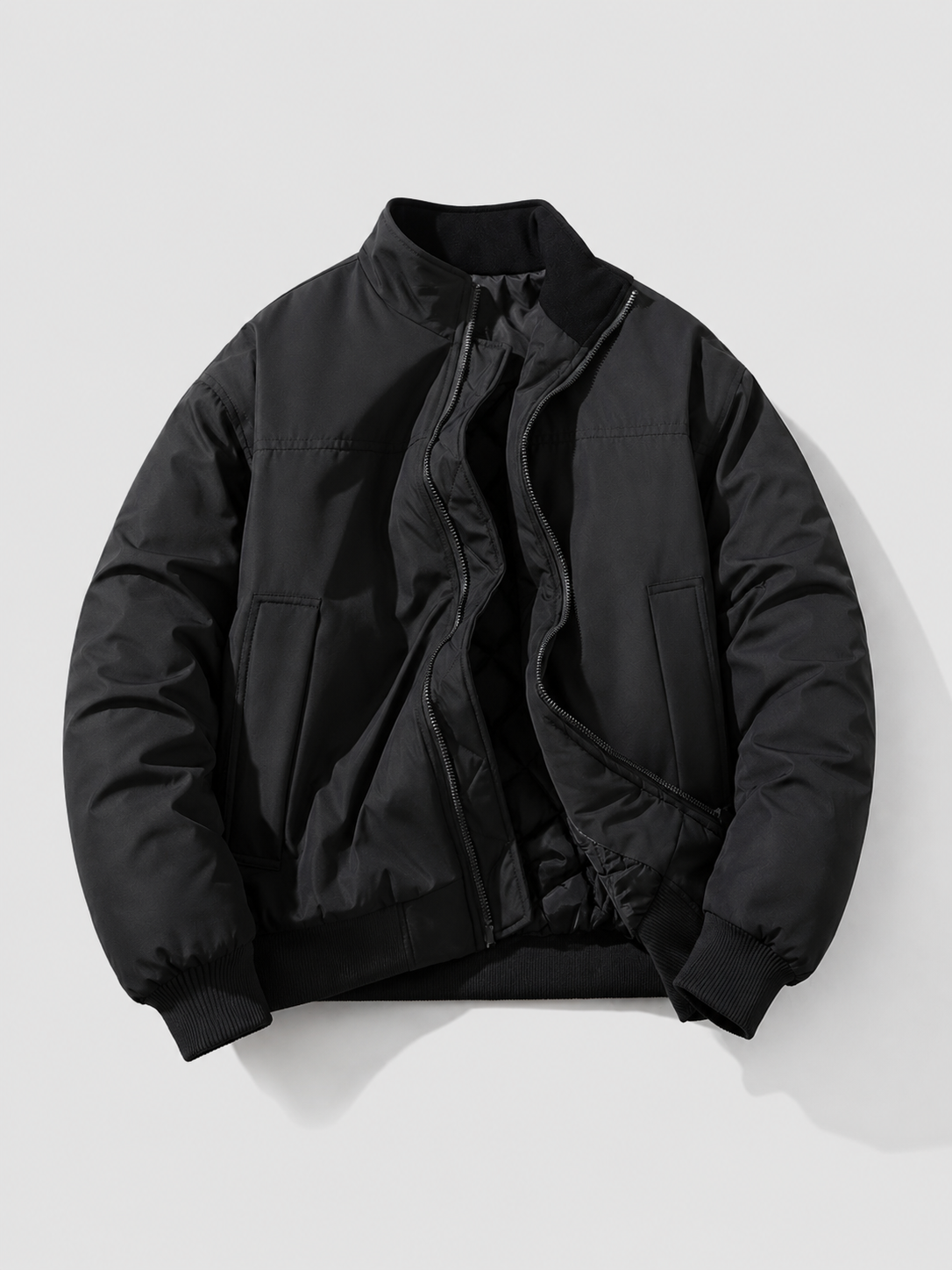 Loose Fit Stand Collar Jacket