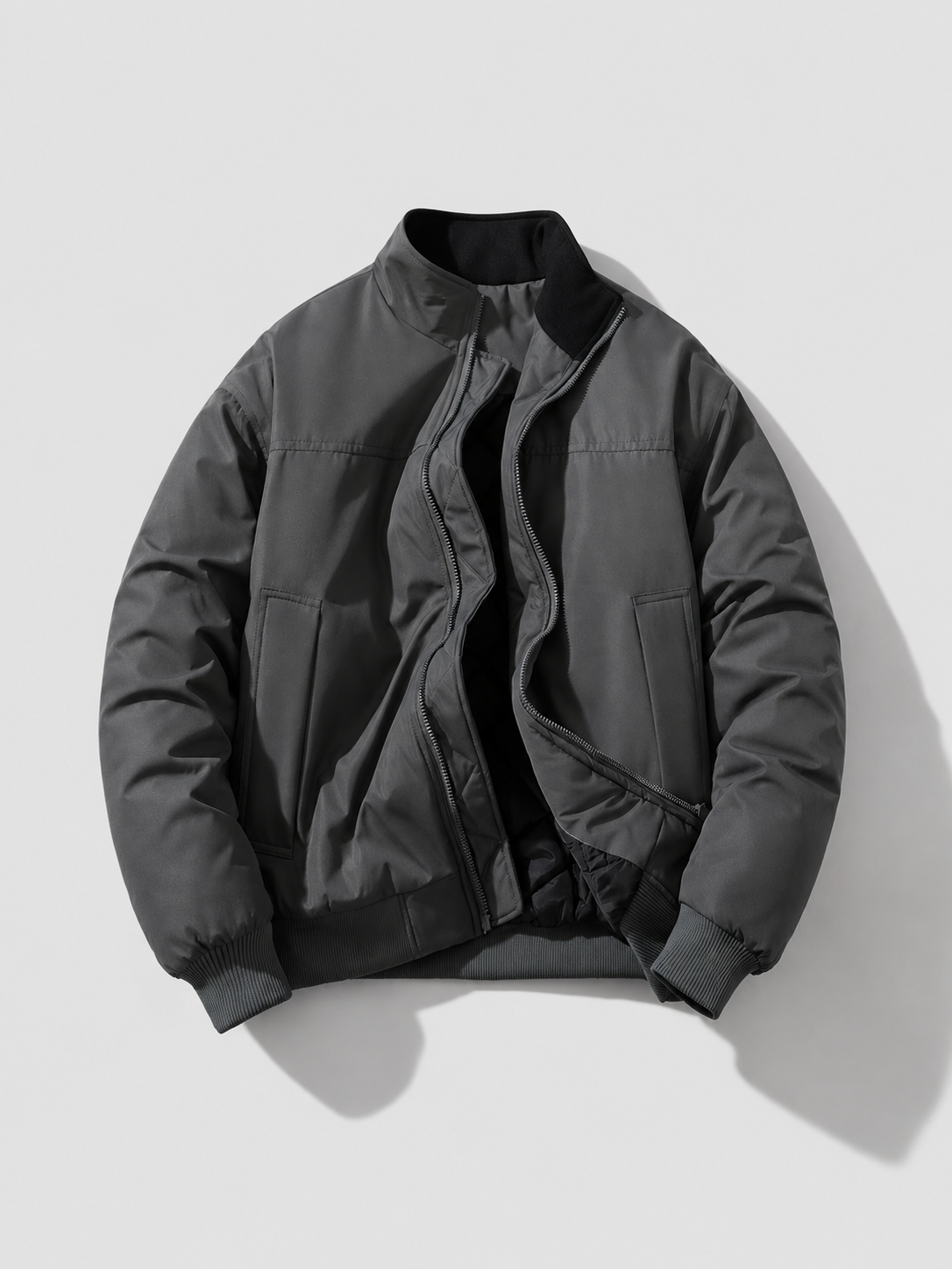 Loose Fit Stand Collar Jacket