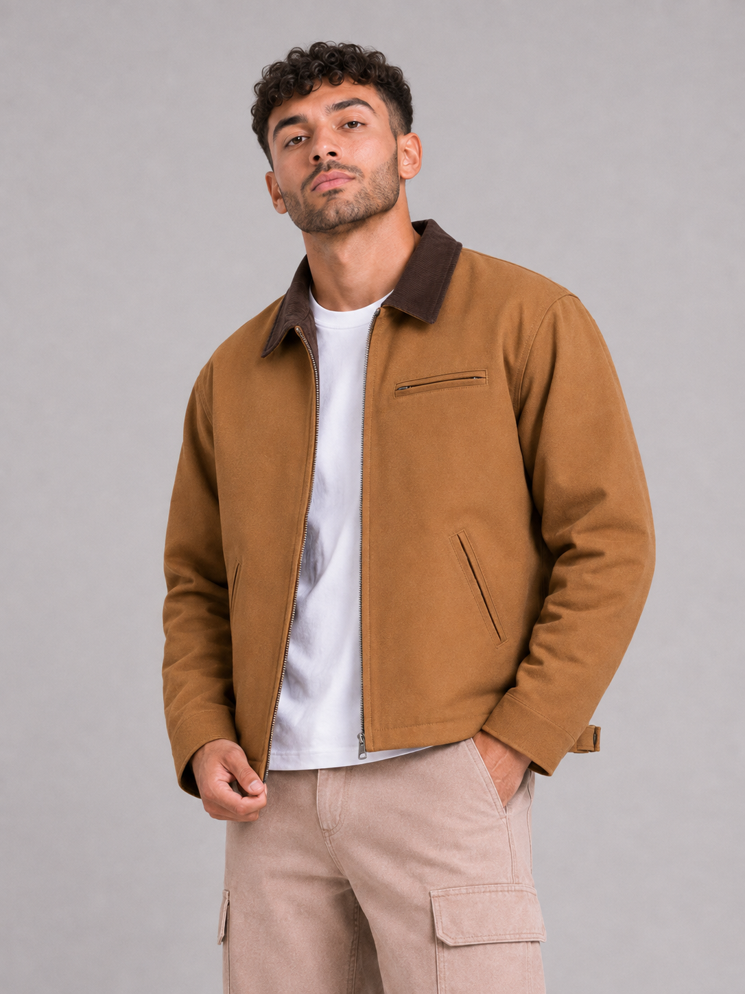 Cotton Lapel Jacket