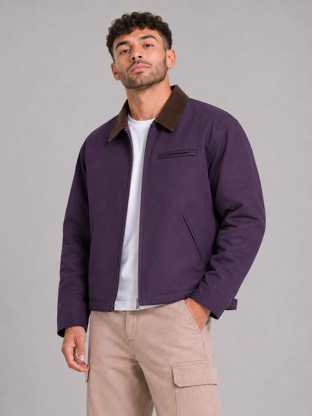 Cotton Lapel Jacket