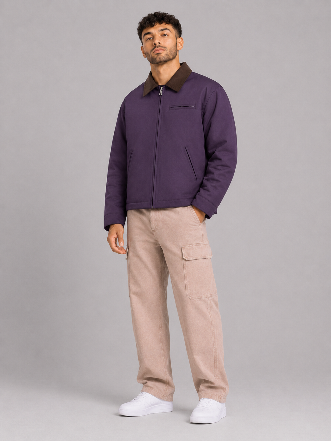 Cotton Lapel Jacket