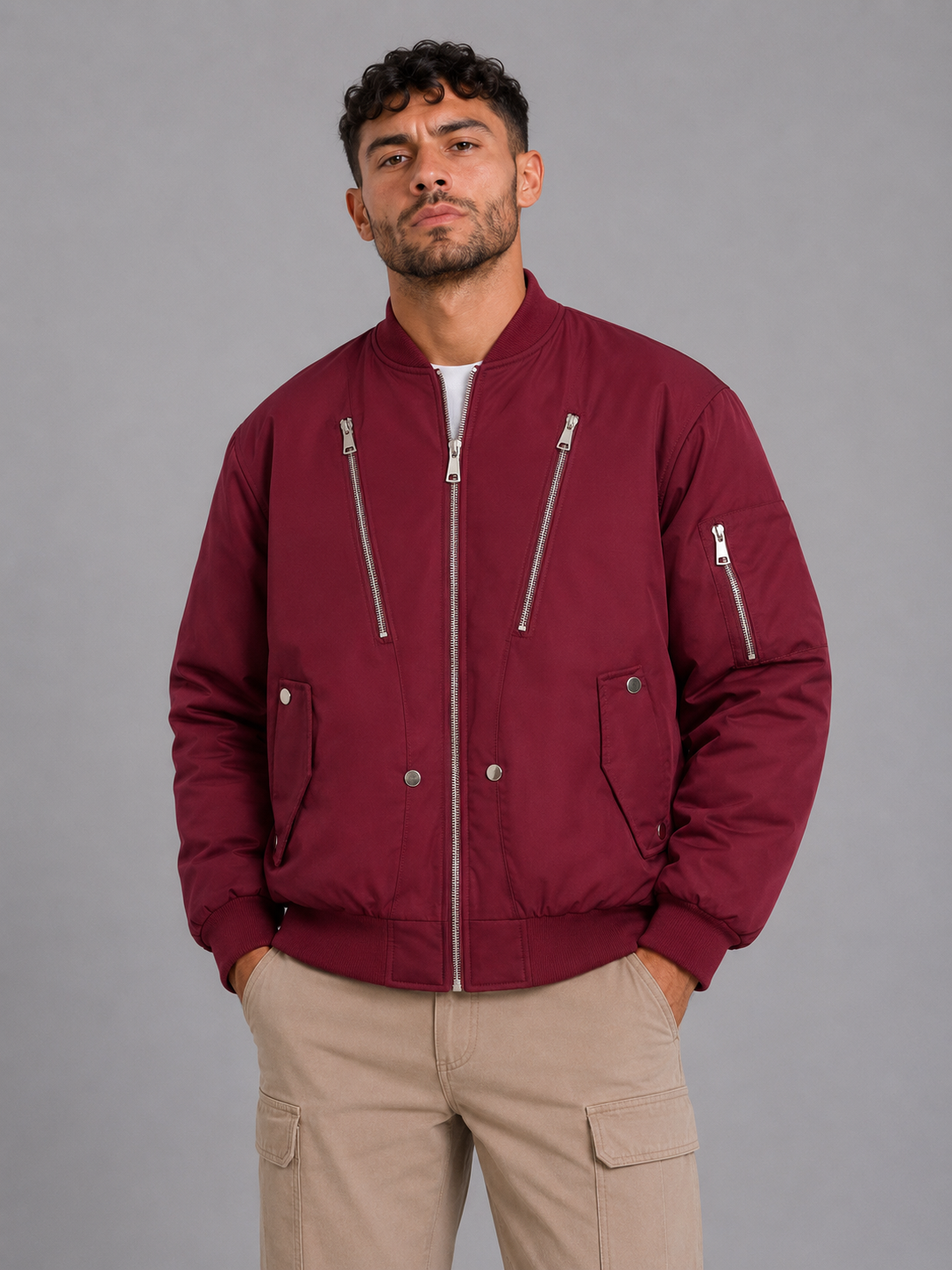 Street Trend Stand Collar Jacket
