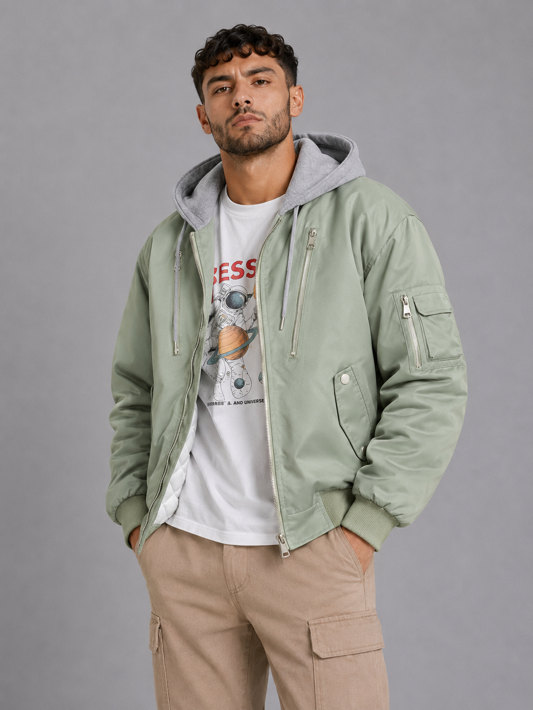 Street Trend Stand Collar Jacket