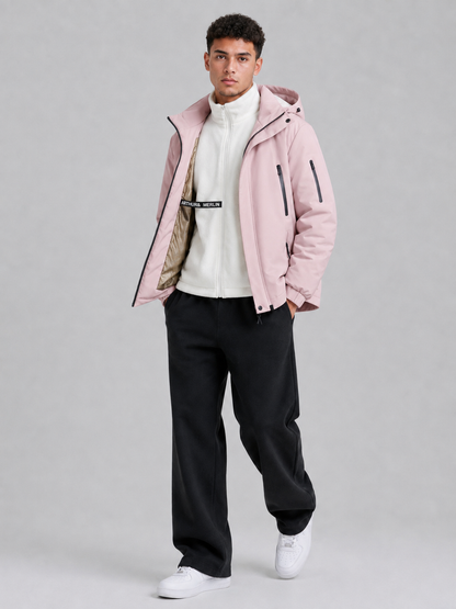 Unisex Detachable Hood Polyester Jacket