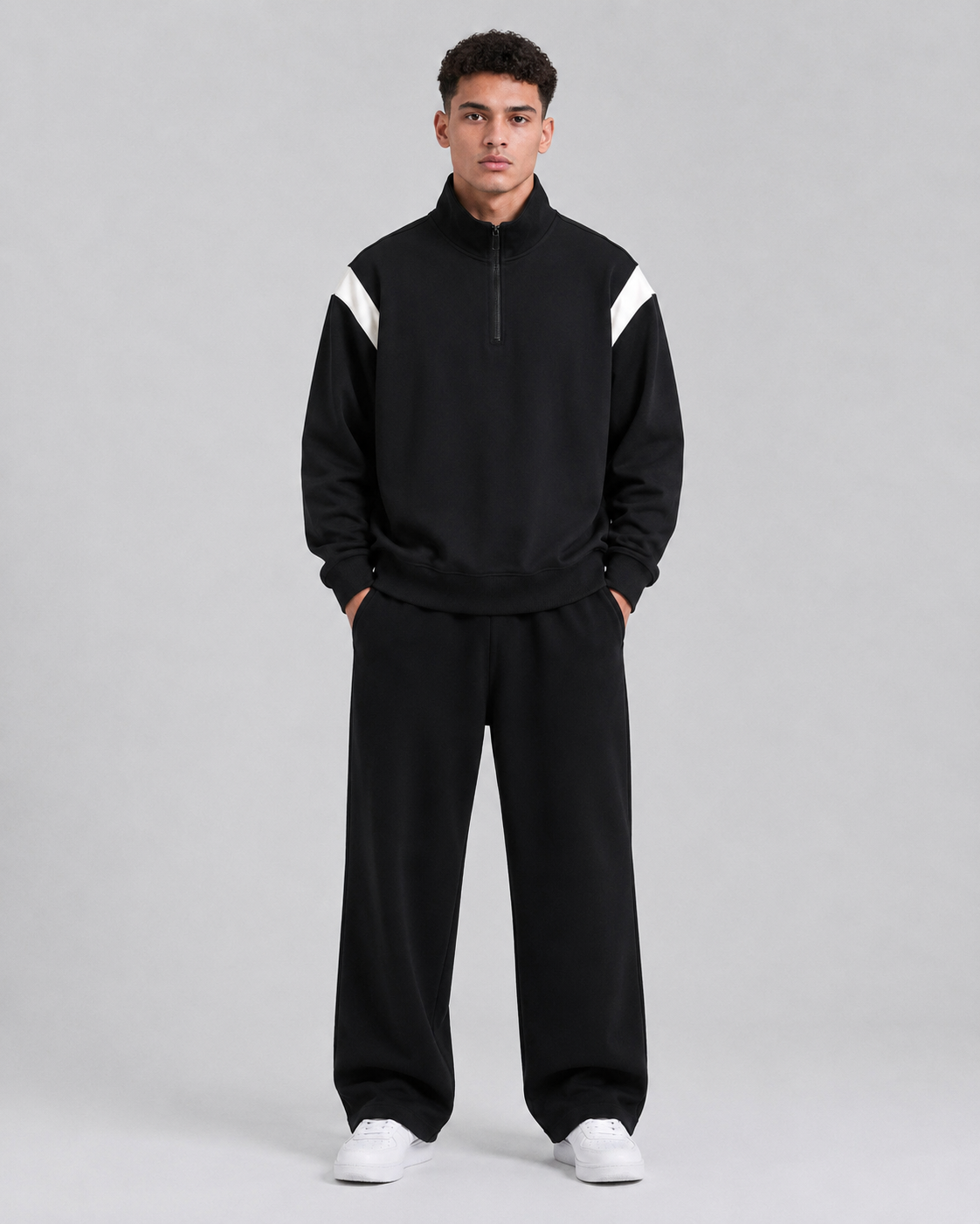 Mochuang Stand Collar Pullover Sweatshirt