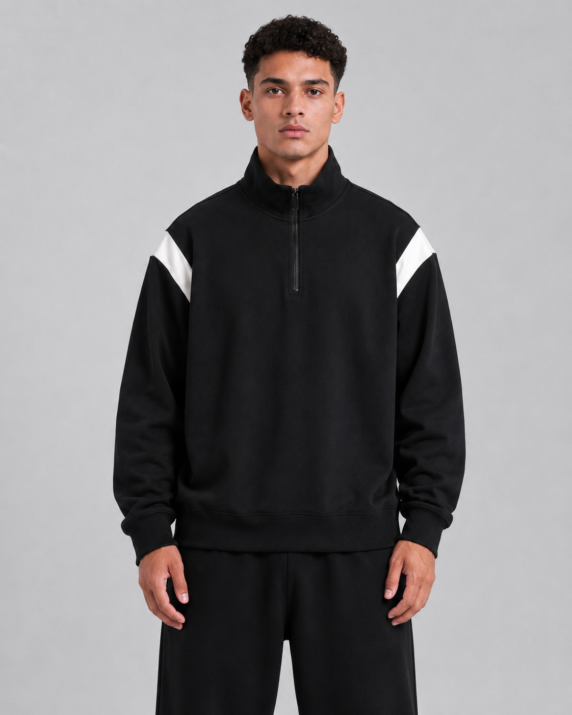 Mochuang Stand Collar Pullover Sweatshirt