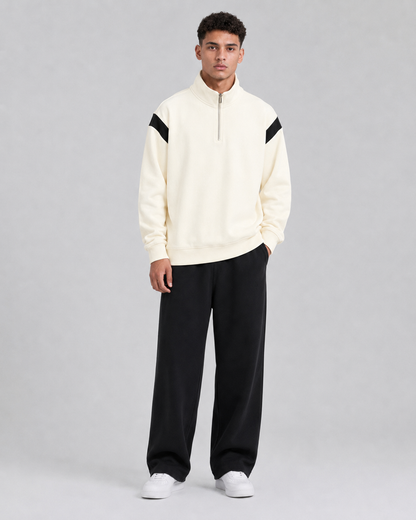 Mochuang Stand Collar Pullover Sweatshirt