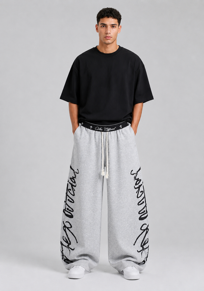Cotton Wide-Leg Casual Pants