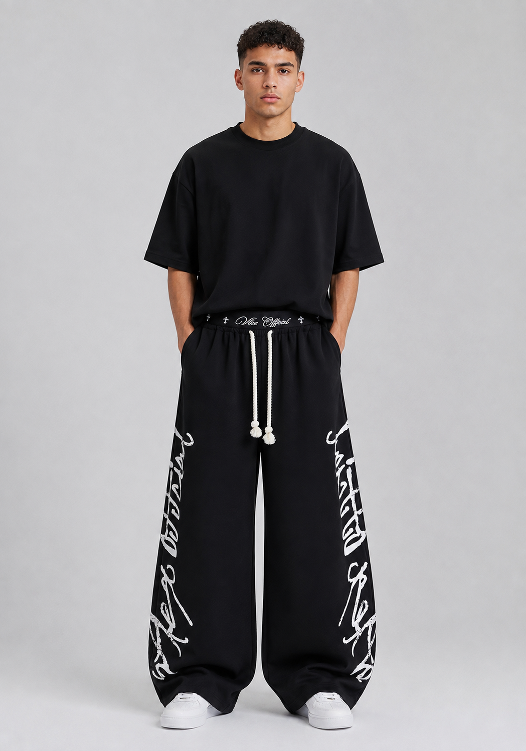 Cotton Wide-Leg Casual Pants