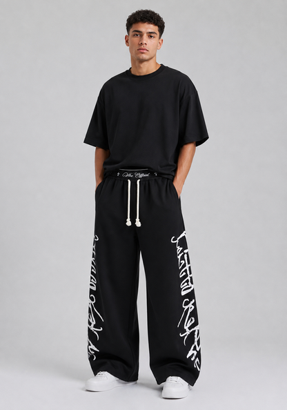 Cotton Wide-Leg Casual Pants