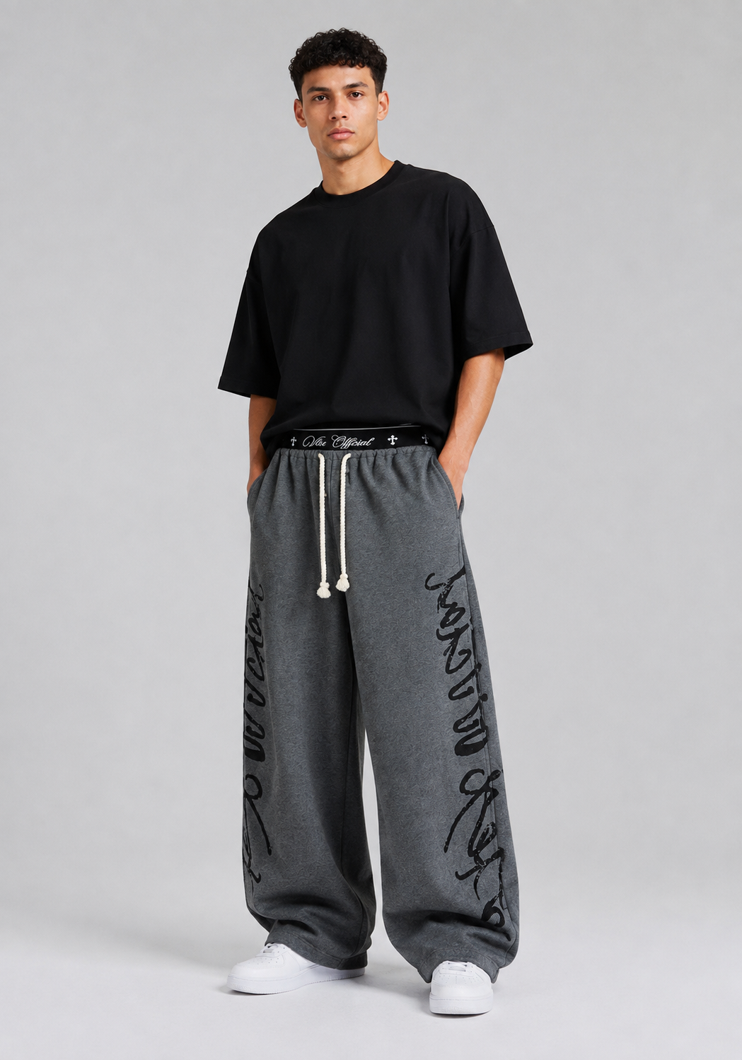 Cotton Wide-Leg Casual Pants