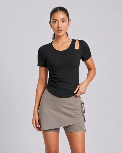 Juyitang Women’s Moisture-Wicking Crop T-Shirt