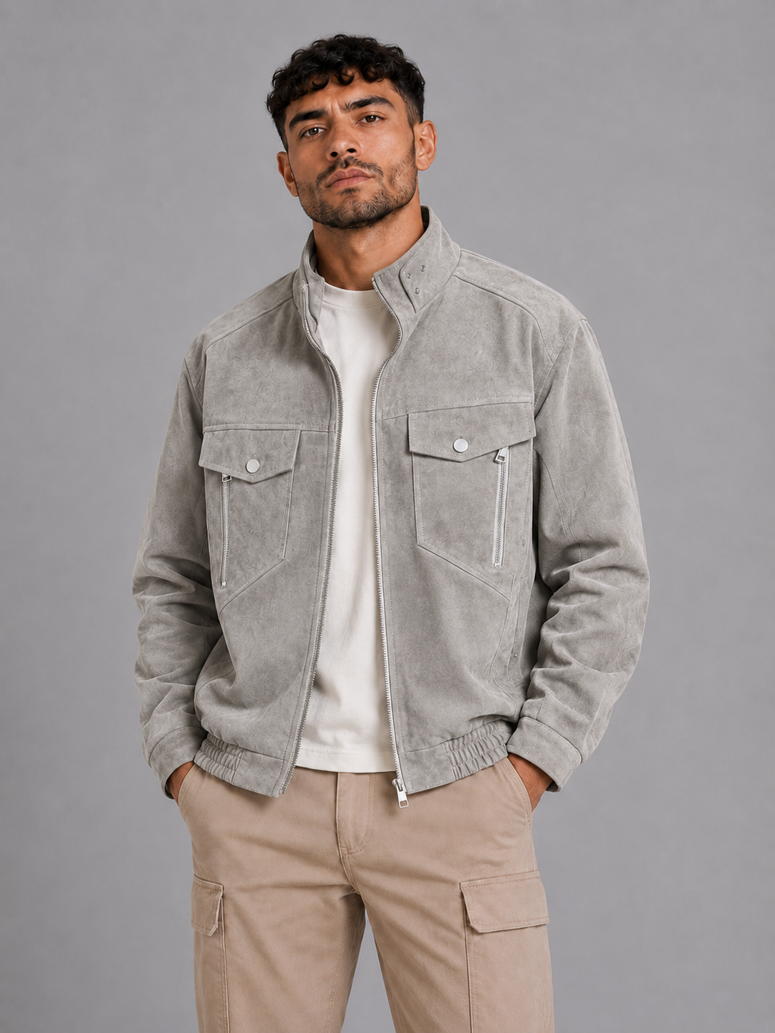 Korean Style Stand Collar Jacket
