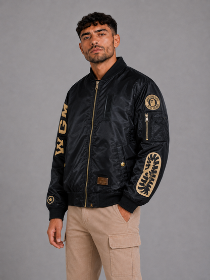 Stand Collar Embroidered Jacket