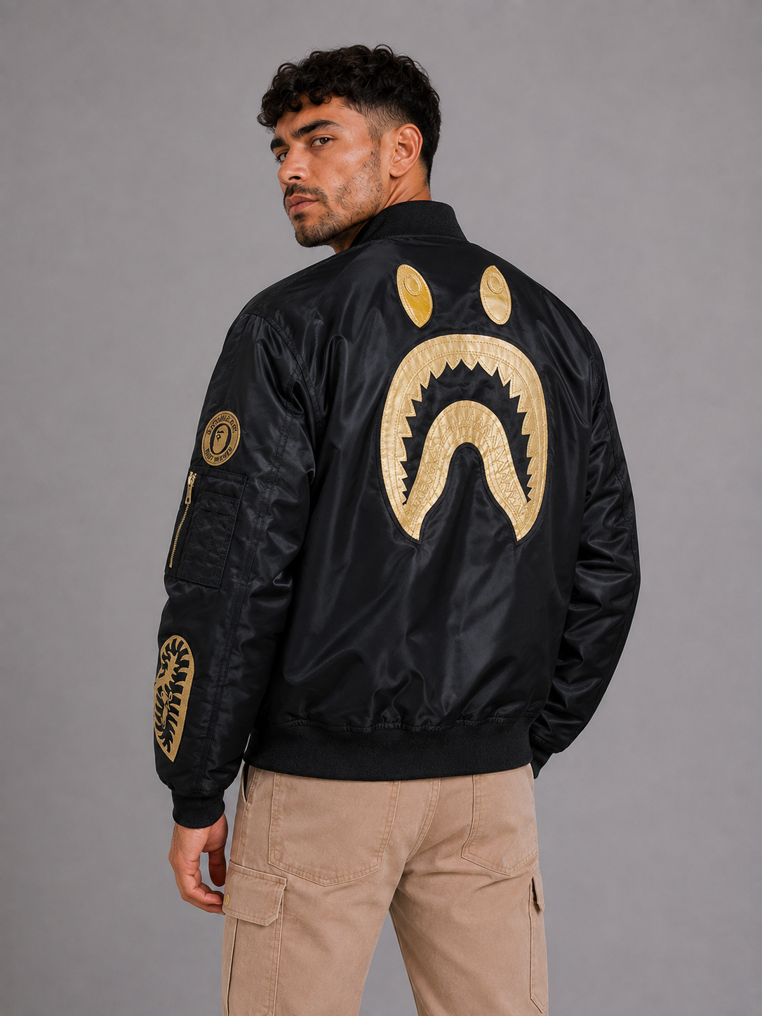 Stand Collar Embroidered Jacket