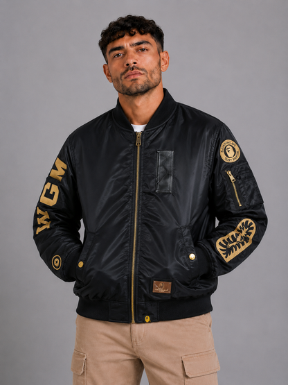 Stand Collar Embroidered Jacket