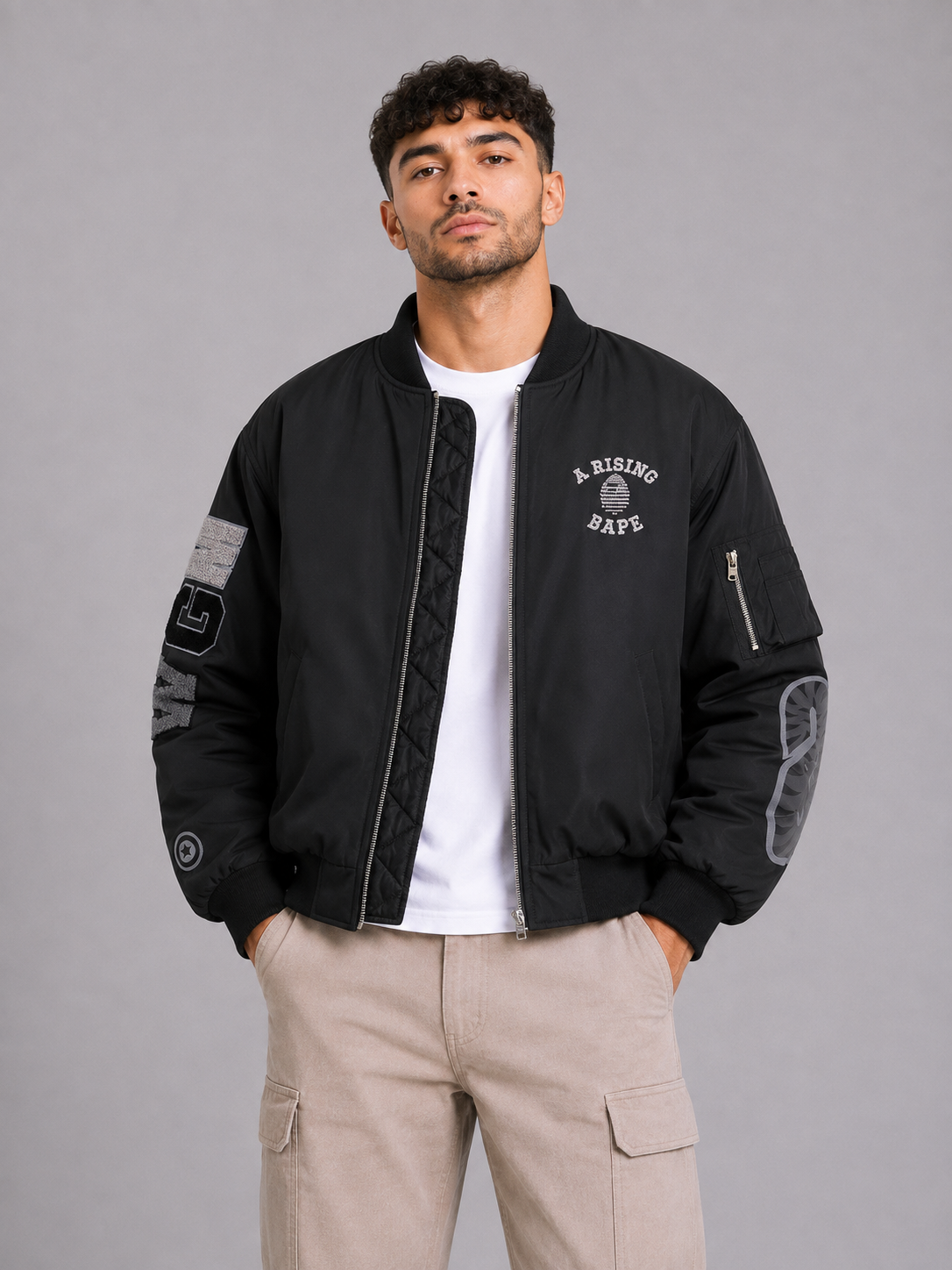 Stand Collar Windproof Jacket