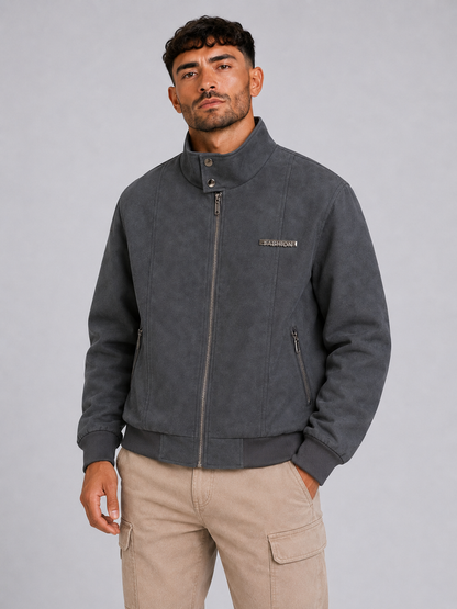 PU Leather Lapel Jacket