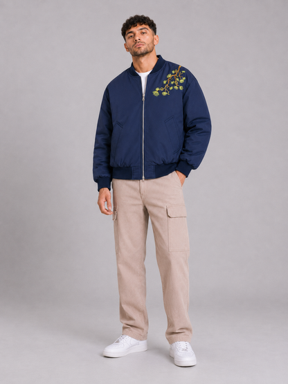 Embroidered Stand Collar Jacket