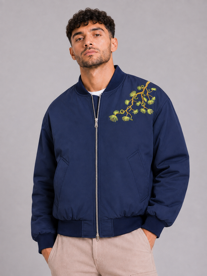 Embroidered Stand Collar Jacket