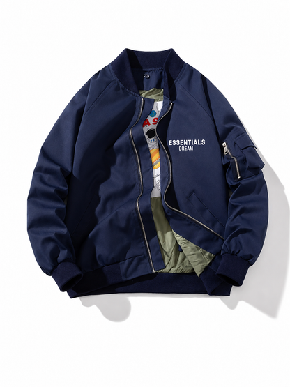 Street Style Stand Collar Jacket
