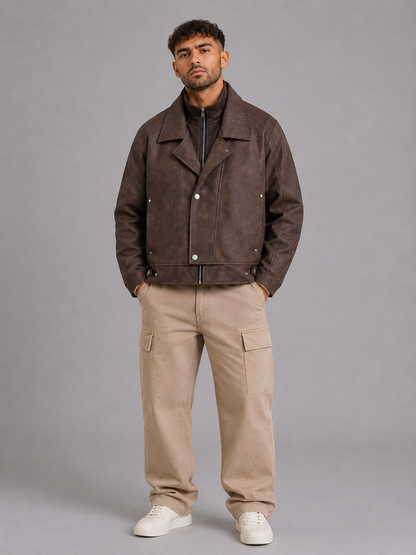 PU Lapel Jacket