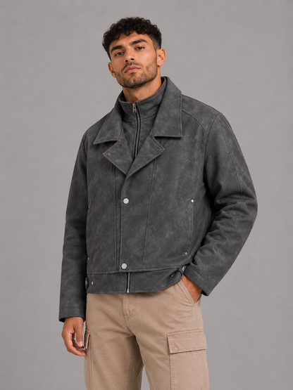 PU Lapel Jacket