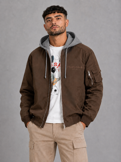 Street Style Stand Collar Jacket