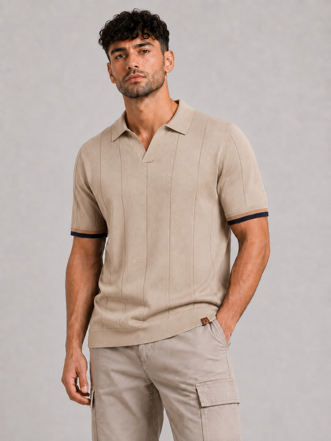 Short-Sleeve Viscose Blend Top
