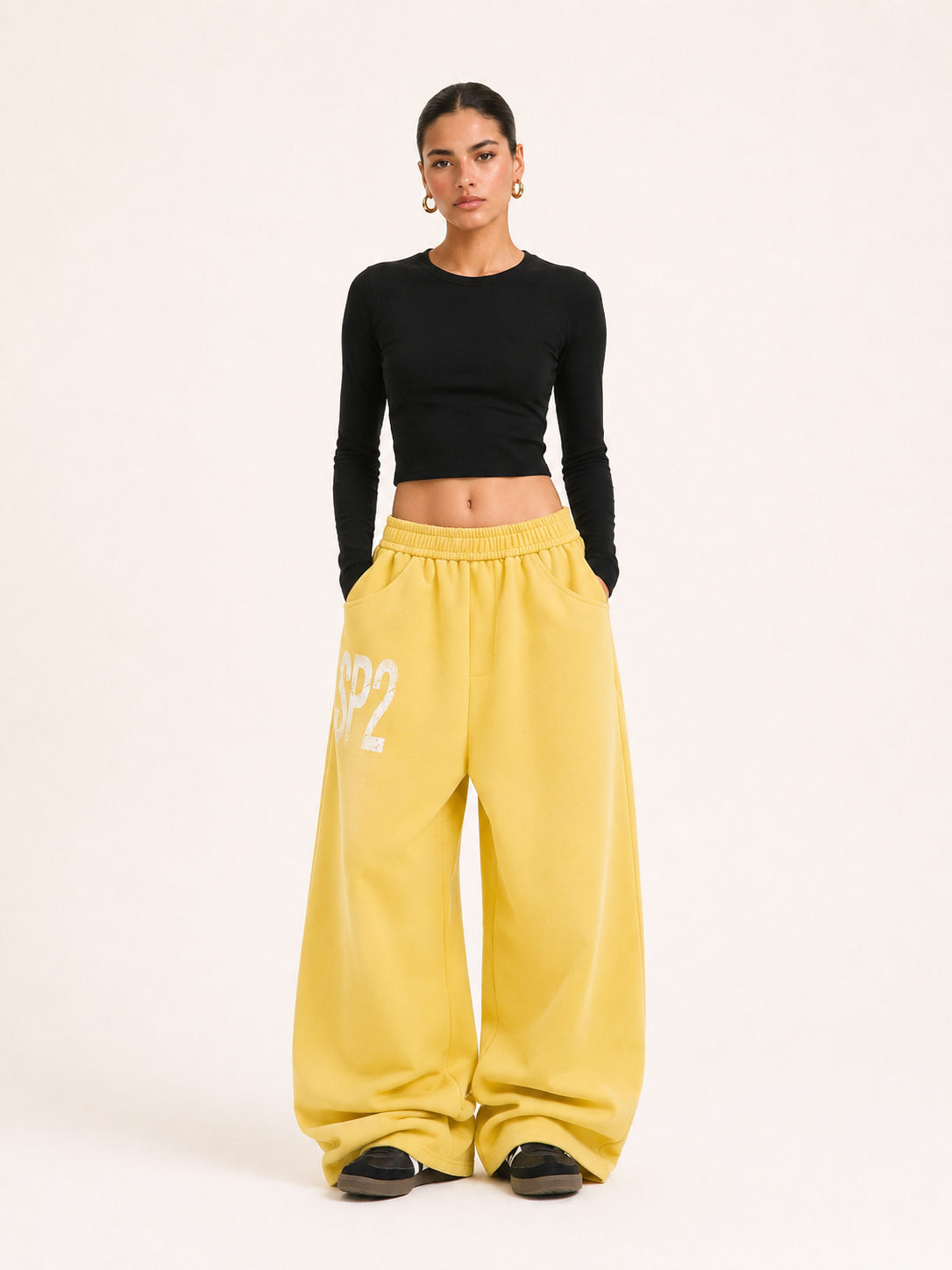 Printed Loose-Fit Cotton Street Pants