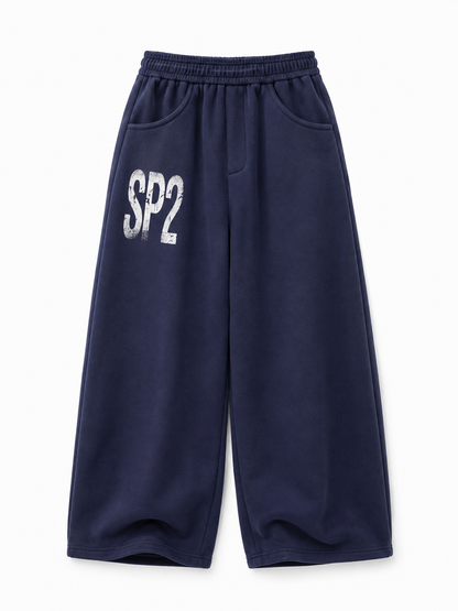 Printed Loose-Fit Cotton Street Pants