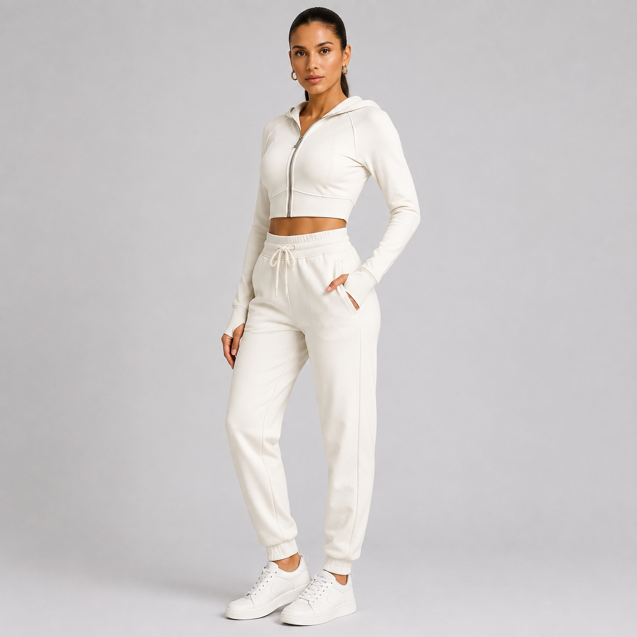 Women’s Cotton Blend Top & Pants Set