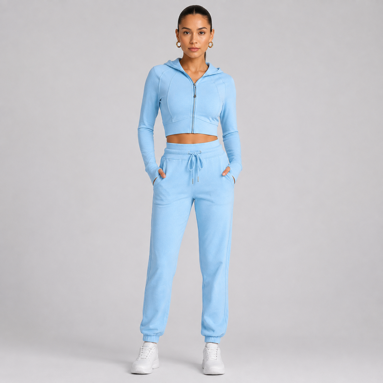 Women’s Cotton Blend Top & Pants Set