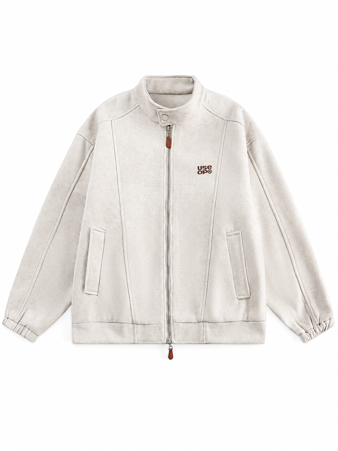 Loose-Fit Stand Collar Jacket