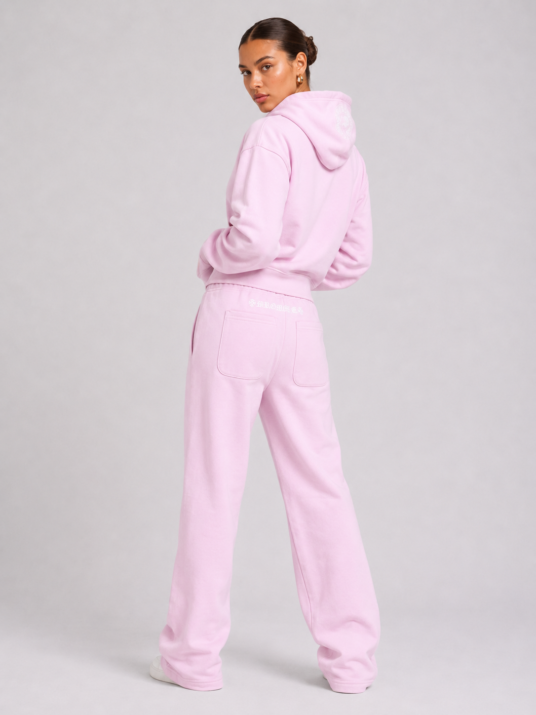 Pink Streetwear Sweatshirt & Loose Pants